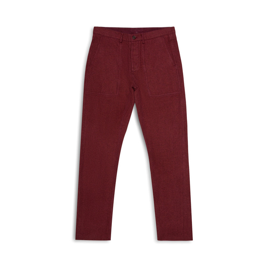 Panelled-Pocket Pant — Wool/Hemp/Silk Twill