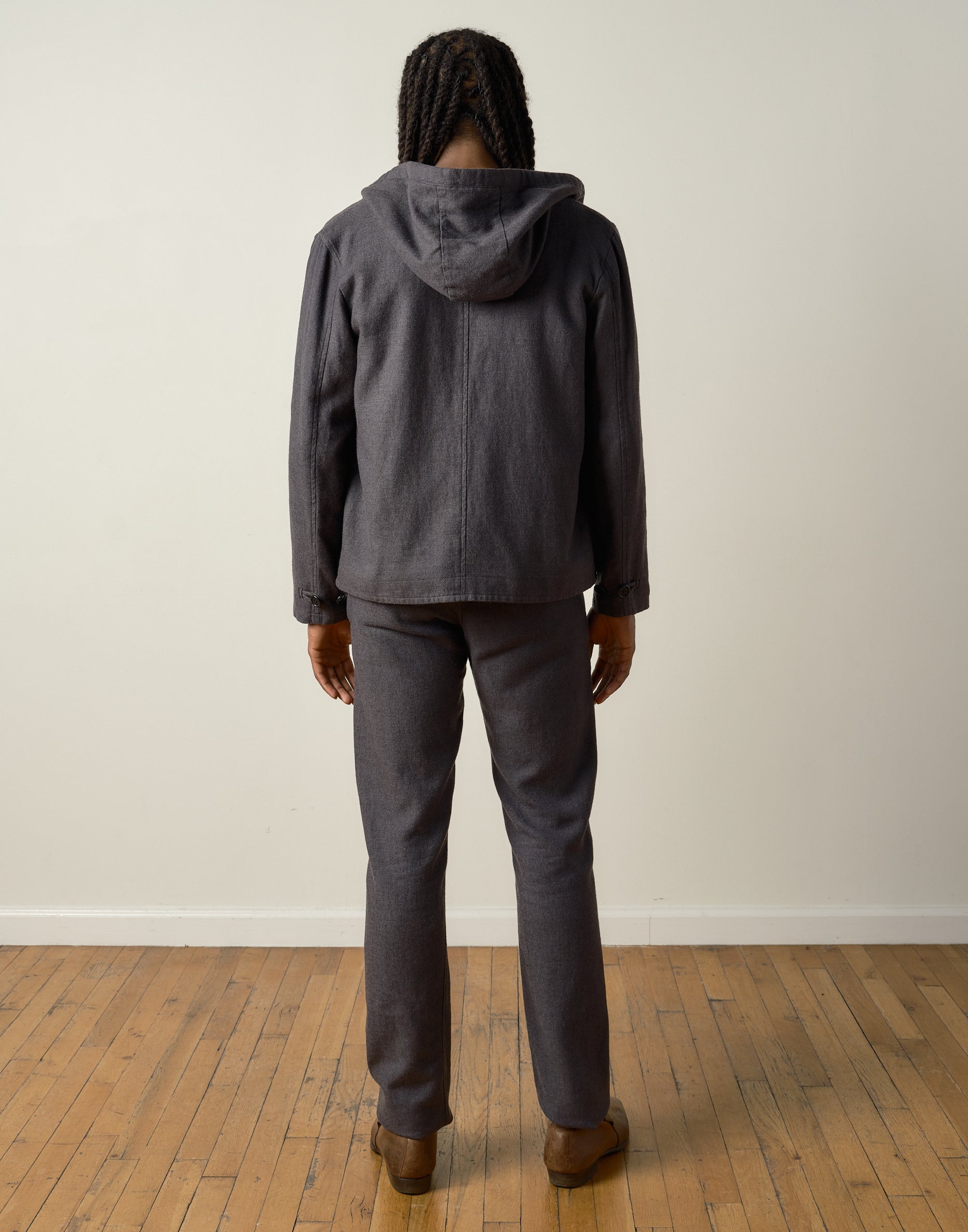 Panelled-Pocket Jacket — Wool/Hemp/Silk Twill
