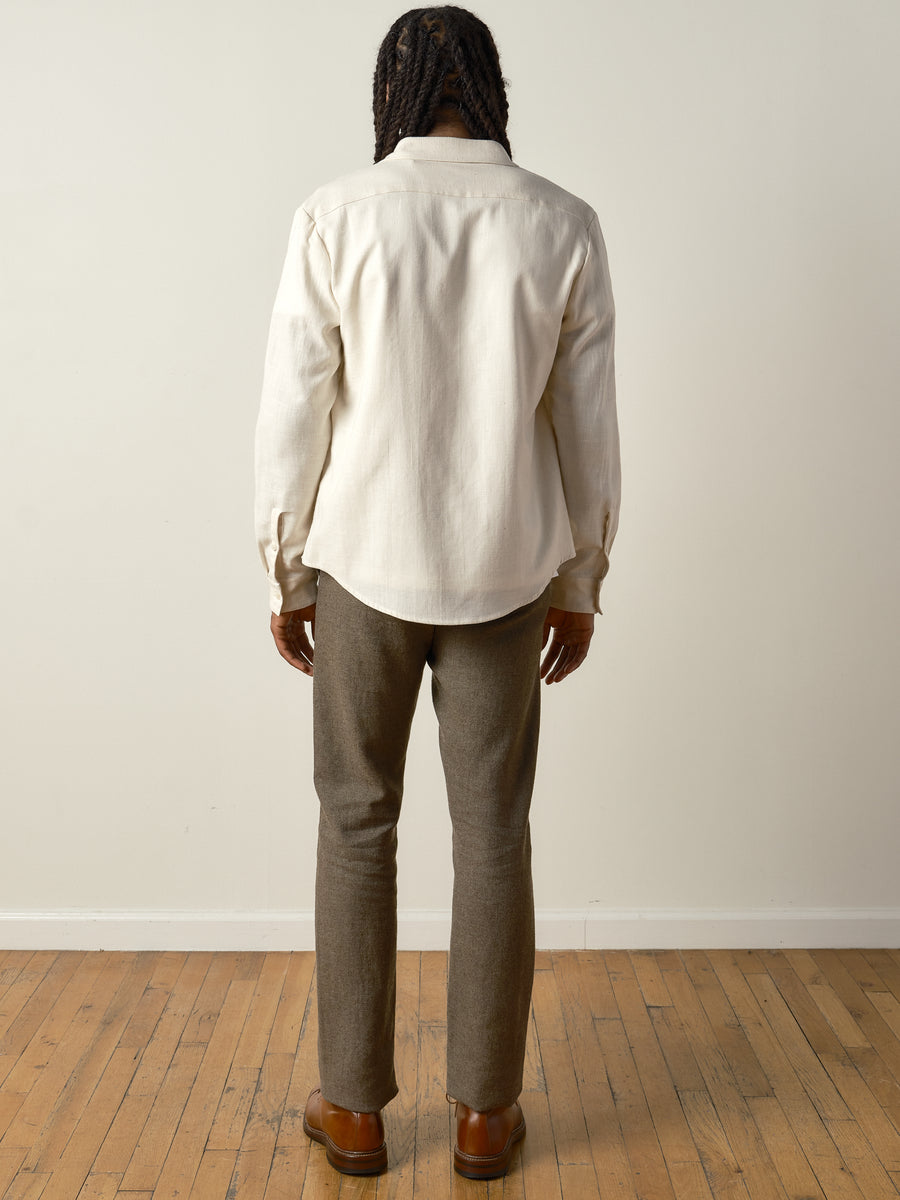 Panelled-Pocket Pant — Wool/Hemp/Silk Twill